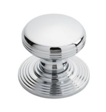 Click Here To Enlarge This Photo Of DK49BCP - Carlisle Brass Delamain Ringed Knob 28mm Polished Chrome
