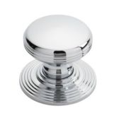 DK49BCP - Carlisle Brass Delamain Ringed Knob 28mm Polished Chrome