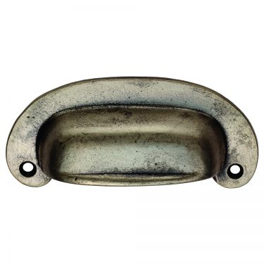 Click Here To Enlarge This Photo Of FTD5515PE - Carlisle Brass Fingertip Design Oval Plate Cup Handle 85mm Pewter