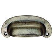 FTD5515PE - Carlisle Brass Fingertip Design Oval Plate Cup Handle 85mm Pewter
