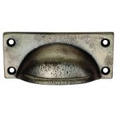 FTD5520PE - Carlisle Brass Fingertip Design Square Plate Cup Handle 79 x 25mm Pewter