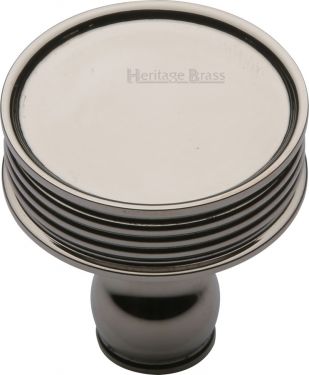 Click Here To Enlarge This Photo Of C4547-PNF Heritage Brass Cabinet Knob Venetian Design 32mm Polished Nickel Finish
