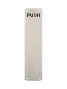 Click Here To Enlarge This Photo Of FPP1352SSS - Carlisle Brass Eurospec Finger Plate 350 x 75mm &lpar;Push&rpar; Satin Stainless Steel