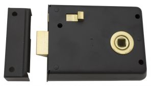 RLE8043JAP - Carlisle Brass Eurospec Rim Latch 105mm x 81mm Black