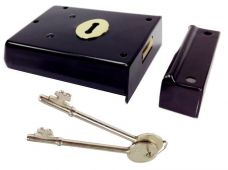 RDE8043JAP - Carlisle Brass Eurospec Rim Deadlock 105mm x 81mm Black