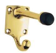AA38 - Carlisle Brass Victorian Hat & Coat Hook with Rubber Buffer Polished Brass