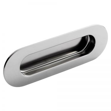 Click Here To Enlarge This Photo Of FPH1001BSS - Carlisle Brass Eurospec Oval Flush Pull 120mm x 41mm Polished Stainless Steel