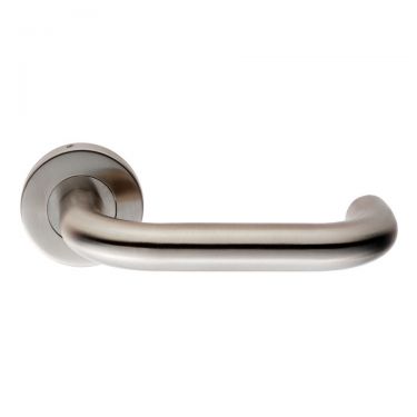 Click Here To Enlarge This Photo Of CSL1190/6SSS - Carlisle Brass Eurospec 19mm Safety Lever on 6mm Slim Round Rose (G304) Satin Stainless Steel