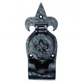 LF5543 - Carlisle Brass Ludlow Foundries Fleur De Lys Cylinder Pull 144 x 63mm Black Antique