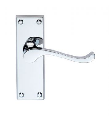 Click Here To Enlarge This Photo Of CBS55CP - Carlisle Brass Victorian Scroll Lever Latch Furniture (Contract Range) Polished Chrome