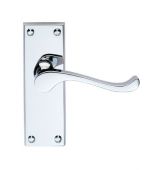 CBS55CP - Carlisle Brass Victorian Scroll Lever Latch Furniture (Contract Range) Polished Chrome