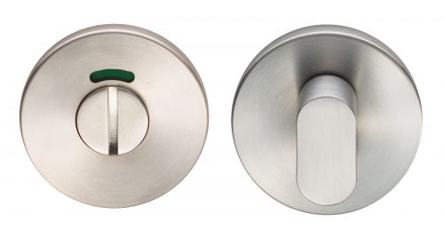 Click Here To Enlarge This Photo Of CST1018SSS - Carlisle Brass Eurospec Stainless Steel WC Thumbturn & Coin Release c/w Spare Non-Indicator Rose Satin Stainless Steel