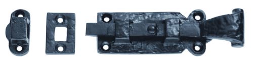 Click Here To Enlarge This Photo Of LF5530B - Carlisle Brass Ludlow Foundries Straight Door Bolt 145mm Antique Black