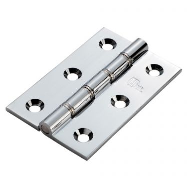 Click Here To Enlarge This Photo Of HDSW2CP - Carlisle Brass Double Steel Washered Butt Hinges 102mm x 67mm x 2.2mm Polished Chrome