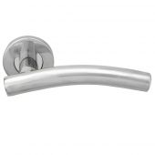 CSL1193BSS - Carlisle Brass Eurospec 19mm Curved Lever on Round Rose (G304) Polished Stainless Steel