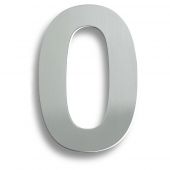 NUM10170SSS - Carlisle Brass Eurospec Numeral '0' (178mm) Concealed Pin Fix (Grade 316) Satin Stainless Steel