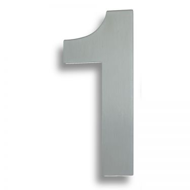 Click Here To Enlarge This Photo Of NUM10171SSS - Carlisle Brass Eurospec Numeral '1' (178mm) Concealed Pin Fix (Grade 316) Satin Stainless Steel