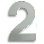 NUM10172SSS - Carlisle Brass Eurospec Numeral '2' (178mm) Concealed Pin Fix (Grade 316) Satin Stainless Steel