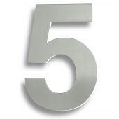NUM10175SSS - Carlisle Brass Eurospec Numeral '5' (178mm) Concealed Pin Fix (Grade 316) Satin Stainless Steel