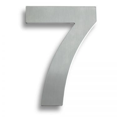 Click Here To Enlarge This Photo Of NUM10177SSS - Carlisle Brass Eurospec Numeral '7' (178mm) Concealed Pin Fix (Grade 316) Satin Stainless Steel