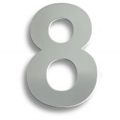 NUM10178SSS - Carlisle Brass Eurospec Numeral '8' (178mm) Concealed Pin Fix (Grade 316) Satin Stainless Steel