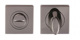 SZM004SQBN - Carlisle Brass Serozzetta Turn & Release on Square Rose (Concealed Fix) Black Nickel