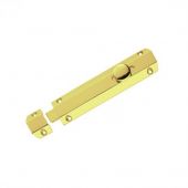 AQ82 - Carlisle Brass Flat Surface Bolt 150mm Polished Brass