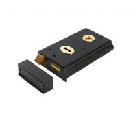 RSE8053JAP - Carlisle Brass Eurospec Rim Lock 145mm x 81mm Black