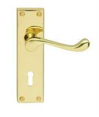 CBS54 - Carlisle Brass Victorian Scroll Lever Lock Furniture (Contract Range) Polished Brass