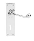 CBS54CP - Carlisle Brass Victorian Scroll Lever Lock Furniture (Contract Range) Polished Chrome