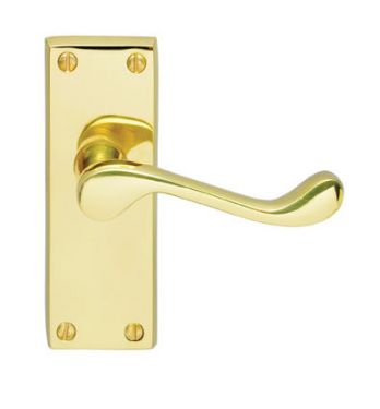 Click Here To Enlarge This Photo Of CBS55 - Carlisle Brass Victorian Scroll Lever Latch Furniture (Contract Range) Polished Brass