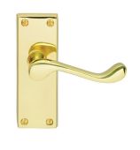 CBS55 - Carlisle Brass Victorian Scroll Lever Latch Furniture (Contract Range) Polished Brass