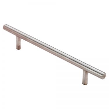Click Here To Enlarge This Photo Of FTD410BSS - Carlisle Brass Fingertip Design 10mm Stainless Steel T-Bar Handle (128mm c/c) 178mm Satin Stainless Steel
