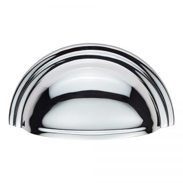 Click Here To Enlarge This Photo Of C47CP - Carlisle Brass Fingertip Design Victorian Cup Pull 76mm Polished Chrome