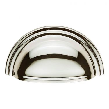 Click Here To Enlarge This Photo Of C47PN - Carlisle Brass Fingertip Design Victorian Cup Pull 76mm Polished Nickel