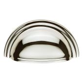 C47PN - Carlisle Brass Fingertip Design Victorian Cup Pull 76mm Polished Nickel