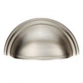 C47SN - Carlisle Brass Fingertip Design Victorian Cup Pull 76mm Satin Nickel