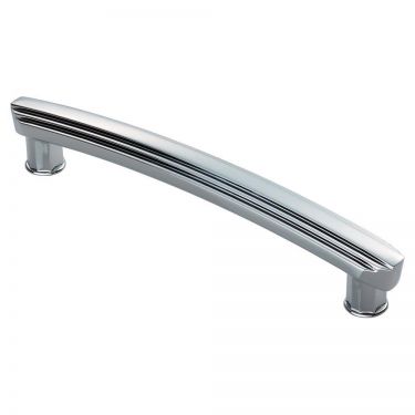 Click Here To Enlarge This Photo Of ADR502CCP - Carlisle Brass Fingertip Design Art Deco Handle (160mm c/c) 190mm Polished Chrome