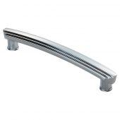 ADR502CCP - Carlisle Brass Fingertip Design Art Deco Handle (160mm c/c) 190mm Polished Chrome