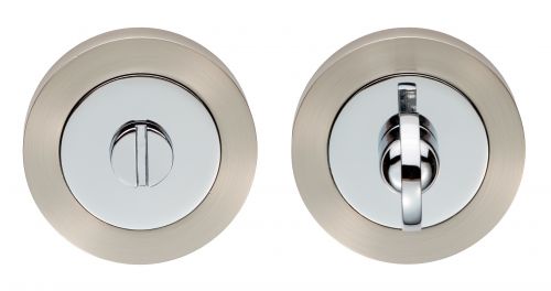 Click Here To Enlarge This Photo Of GK4004SNCP - Carlisle Brass Thumb Turn & Release Satin Nickel/Polished Chrome