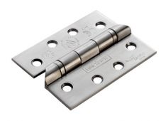 HIN1433HT/13SSS - Carlisle Brass Eurospec 102mm x 76mm x 3mm Grade 13 Ball Bearing Hospital Tip (Anti Ligature) Hinges Satin Stainless Steel