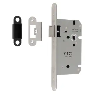 DLS0060LSSS&sol;R - Carlisle Brass Eurospec DIN Latch 60mm &lpar;Radius Corners&rpar; Satin Stainless Steel