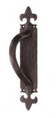 LF5260LH - Carlisle Brass Ludlow Foundries Offset Pull Handle On Backplate Left Hand 260 x 45mm Black Antique