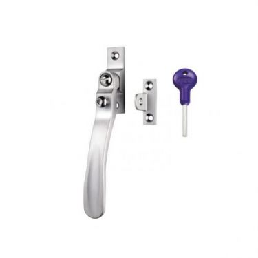 Click Here To Enlarge This Photo Of V1006LCKCP - Carlisle Brass Victorian Casement Fastener (Wedge Pattern - Lockable)  Polished Chrome