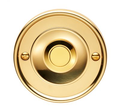 Click Here To Enlarge This Photo Of AQ30 - Carlisle Brass Round Bell Push 65mm x 7mm Polished Brass