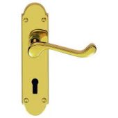 CBS68 - Carlisle Brass Victorian Shaped Scroll Lever Lock Furniture (Contract Range) Polished Brass
