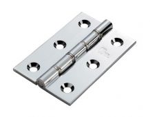 HDSSW5CP - Carlisle Brass Double Stainless Steel Washered Brass Butt Hinges 102mm x 67mm x 4mm Polished Chrome