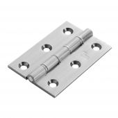 HDSSW5SC - Carlisle Brass Double Stainless Steel Washered Brass Butt Hinges 102mm x 67mm x 4mm Satin Chrome