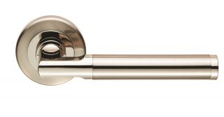 SZR060PNSN - Carlisle Brass Serozzetta 'Sessanta'  Lever on Rose Satin Nickel/Polished Nickel