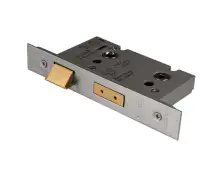 BAS5025SSS - Carlisle Brass Eurospec Easi-T 64mm Bathroom Lock with 5mm follower Satin Stainless Steel